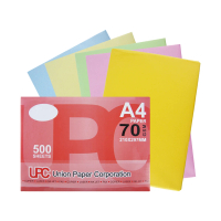 UPC 色影印紙/A4/70g/500張(淺黃 淺藍 淺綠 粉紅 金黃)