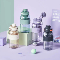 1000ML RELAY Ins Drinking Water Bottle With Straw BPA FREE Plastic PC Bottle Botol Air Minuman Besar
