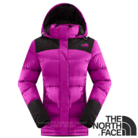 【The North Face】女款 800FPl 超輕保暖鵝絨連帽羽絨外套.兜帽防風夾克/CTV7 紫紅/宇宙藍 V