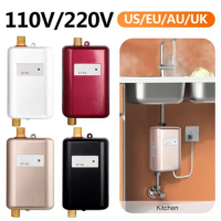 Electric Tankless Instant Water Heater 110V/220V Instantaneous Stainless 3000W/3800W LCD Digital Temperature Heating Shower