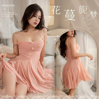 New Lingerie Mini Dress Baby Doll Sexy Wanita Dewasa Sifon Transparan Menerawang LJD