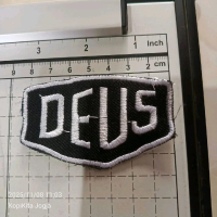 Emblem patch bordir deus hitam