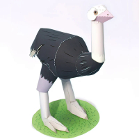 นกกระจอกเทศโอริกามิศิลปะ3มิติกระดาษพับรูปสัตว์กระดาษงานฝีมือของเล่นหัตถกรรมทำมือสำหรับเด็ก QD-308