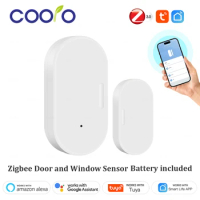 Tuya Zigbee Door Sensor Window Entry Sensor Security Burglar Door Sensor Alarm Smart Life Magnetic Door Sensor Alexa Google Home