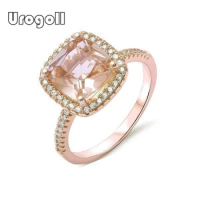 Fine Jewelry Women Ring 925 Sterling Silver Ring Zirconia Rhinestone Ring Rose Gold Color Wedding Rings Silver 925 Jewelry