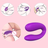 Couple Vibrator Clitoris Plug G Spot Adult Dildo Sex Toys Tools forWoman Porno Anal U Shape Vibrators Wireless Massagers