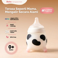 ibebe 0bln+ MooMoo ultra soft 4in1 silicon Botol Susu Bayi Wide-Neck Feeding 150ml/240ml anti kolik 