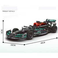 Mainan Blok Binaan: Kereta Sukan Formula F1 Skala 1:14, Serasi dengan Mclune/Lego, Model Dipasang, H
