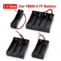 18650 Battery Storage Box Case 1 2 3 4 Slot DIY Plastic Batteries Clip Holder Container With Wire Lead For 18650 3.7V Batteries
