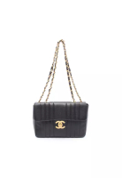 Chanel Pre-Loved Chanel mademoiselle Big coco mark W chain shoulder bag Caviar skin black gold hardw