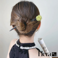 【HERA 赫拉】復古木質綠花朵簡約髮簪 H112020211(髮簪 平價髮飾 日常經典)