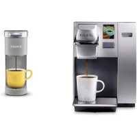 Keurig K-Mini Single Serve Coffee Maker, Studio Gray, 6 to 12 oz. Brew Sizes &amp; K155 Office Pro Single Cup Commercial K-Cup P