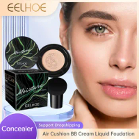 EELHOE Air Cushion BB Cream Natural Moisturizing Foundation Concealer Liqiud Foundation Face Base Makeup Mushroom Head Bb Cream