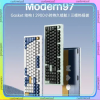 Modern97 Keyboard Tri-mode Wireless Bluetooth Wired Mechanical Keyboard Customized Gasket Structure RGB Office Gaming Keyboard