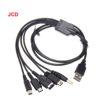 JCD 5 in 1 USB Charging Cable For NEW 3DS XL NDS Lite NDSI LL WII U Charger For GBA For PSP 1000/ 2000 3000 Gaming Cable