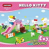🌟媽媽買🌟 益智玩具 KT Kitty 遊樂場溜滑梯積木(韓國 OXFORD 積木)