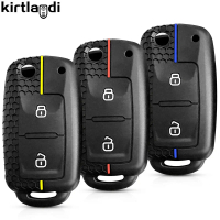 Sarung Kunci Fob Kereta Jauh, Bahan Silikon, Untuk VW Volkswagen Passat B5 3b Golf 4 5 6 Polo T5, Ca