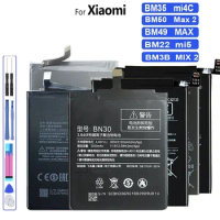 BM49 BM50 BM3B BM22 BM35 Replacement Battery For Xiaomi Mi 5 4C Mi4C Mi5 Max/Mix 2 Max2 Mix2 Bateria Free Tools