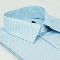 【金安德森】藍白條紋窄版短袖襯衫-fast