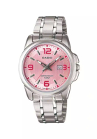CASIO Casio Women's Analog Watch LTP-1314D-5AV Pink dial with Stainless Steel Band Watch for ladies