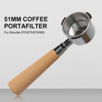 Coffee Bottomless Portafilter 51mm For Breville 870/875/878/880 Replacement Filter Basket Espresso Machine Accessory