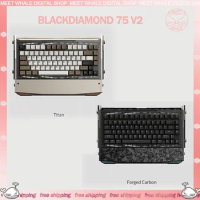 Angrymiao Dry Black Diamond 75 V2 Mechanical Keyboard 3mode 2.4G Bluetooth Wireless Keyboard 87key Rgb Light Gamer Keyboard Gift