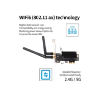 Wifi 6 PCI-e Network Card Dual Band 5G 2.4G 802.11AX Bluetooth-compatible 5.0 Wireless Wifi6 PCI Express Antenna For Intel AX200