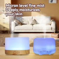 500ml Essential Oil Diffuser Remote Control Aroma Diffuser USB Humidifier Desktop Air Humidifier with Colorful Night Lights