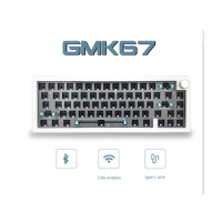 GMK67 Hot Swappable RGB Backlight Mechanical Keyboard Kit Bluetooth 2.4G Wireless 3 Mode Customized DIY Keyboard White