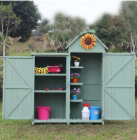 戶外實木收納櫃  防水防曬陽臺儲物櫃 花園庭院工具箱收納櫃