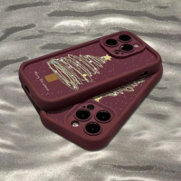 เคสโทรศัพท์ต้นคริสต์มาส XINGX สำหรับ iPhone เข้ากันได้กับ iPhone 12/13/14/15, ทนต่อการตก, 78P, เหมาะ
