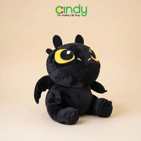 Cindy Boneka Naga Hitam Putih Premium Toothless Light Fury Plush Dragon Lucu 9in 12in Mainan Anak To