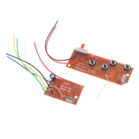 2.4G 4CH RC Remote Control 27MHz Circuit PCB Transmitter Receiver Board with Antenna Radio for RC Car Truck