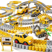 IHaHa 169 PCS Dinosaur Race Car Track Toys For Kids Toddler Boys Ages 1-3 3-5 4-7 Dinosaur Race Trac