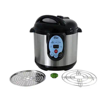 Smart Electric Pressure Cooker and Canner Stainless Steel 9.5 Qt Multi-Functional Digital Display with Safety Features Includes