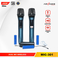 Advance Mic-301 Wireless microphone Double Metalic Charger microphone Mode mic mikrofon