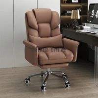 Vintage Leather Office Chairs Design Ergonomic Wheels Support Office Chair Cushion Professional Silla Plegable Home Furniture