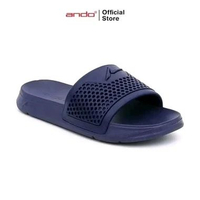 Ando Sandal selop slip on Pria Sandal slippers 38 Navy