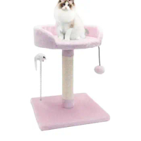 Cat Tree Tower Indoor Cats Cat Scratch Tree Tower Scratching Post Interactive Toys Cat Self Groomer And Cat Scratching Post For