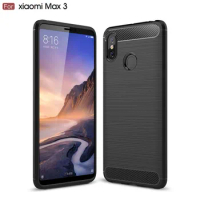Shockproof Silicone Case for xiaomi Max 3 Mi Max 3 pro Flexible Rubber Phone Cover for xiaomi Mi Max3 Pro Carbon Fiber Cases