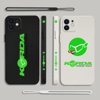 Korda Fishing Tackle Phone Case For Samsung A53 A50 A12 A52S A51 A72 A71 A73 A81 A91 A32 A22 A20 A30 A21S 4G 5G with Hand Strap