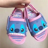 Disney cartoon summer girls soft bottom slippers Stitch sandals lightweight boys and girls home wear sandals