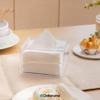 Dekoruma HIOKI Tempat Tissue Kecil / Kotak Tissue Plastik - Transparan