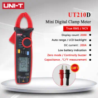 UNI-T UT210D Auto Range VFC Capacitance Temperature Measurement Clamp Multimeter AC/DC Current Multimeter
