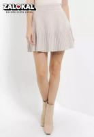 Uptown Girl Pleated Hem Knit Mini Skirt