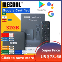 MECOOL KM7 SE 2GB 32GB Android TV BOX Amlogic AV1 Google Certified Chromecast Hebrew Portuguese Voice Control Global Version DDP