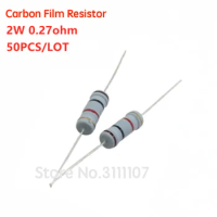 50PCS/LOT 2W 0.27Ohm 5% Resistor / 2W 0.27R ohm Carbon Film Resistor +/- 5% / 2W Color Ring Resistance Wholesale Electronic
