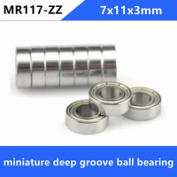 50/100/500pcs MR117ZZ 7*11*3mm L-1170ZZ 677ZZ miniature bearing MR117 MR117Z MR117-2Z deep groove ball bearing 7x11x3 mm