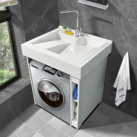 洗衣機一體櫃陽颱洗衣機櫃組合小戶型洗衣機伴侶洗衣颱浴室櫃組合