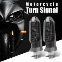 2Pcs LED Motorcycle Turn Signal Lights Indicator Blinker For Honda Suzuki Kawasaki Yamaha Hyosung Aprilia Buell Dirt Street Bike